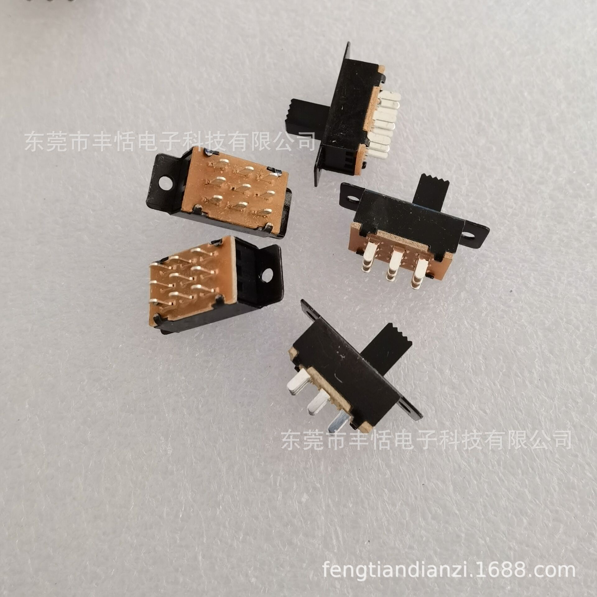 SS32H01有螺纹三排两档大电流电源拨动开关3X3滑动开关3P2T攻牙