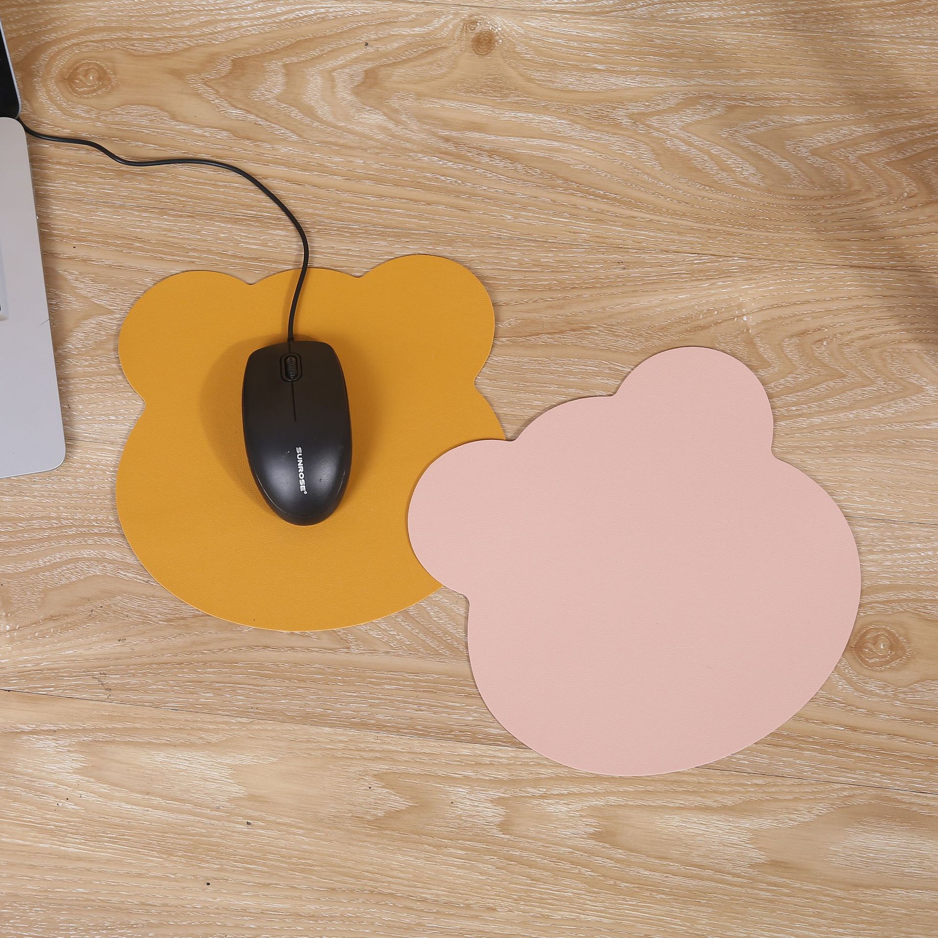 Alfombrilla de Cuero de Doble Cara — Mouse Pad Impermeable, Antideslizante para Oficina