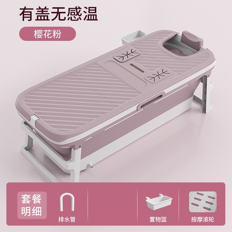 Cubo de baño plegable adulto baño cubo hogar cubo baño espesado cuerpo completo de plástico adulto bañera grande bañera