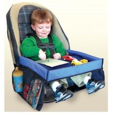 Car Rear Seat Safety Seat Tray, Car-Mounted Children's Dining Tray, Baby Coaxing Artifact, Foldableing Storage Brush, Water Cup Table Board