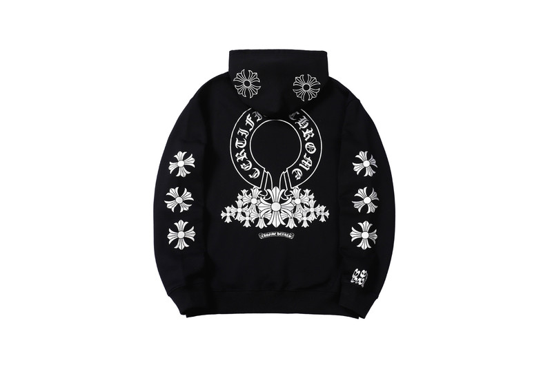 24新款chrome Hearts 克罗伈卫衣正确版马蹄连帽卫衣广州工厂批发|undefined
