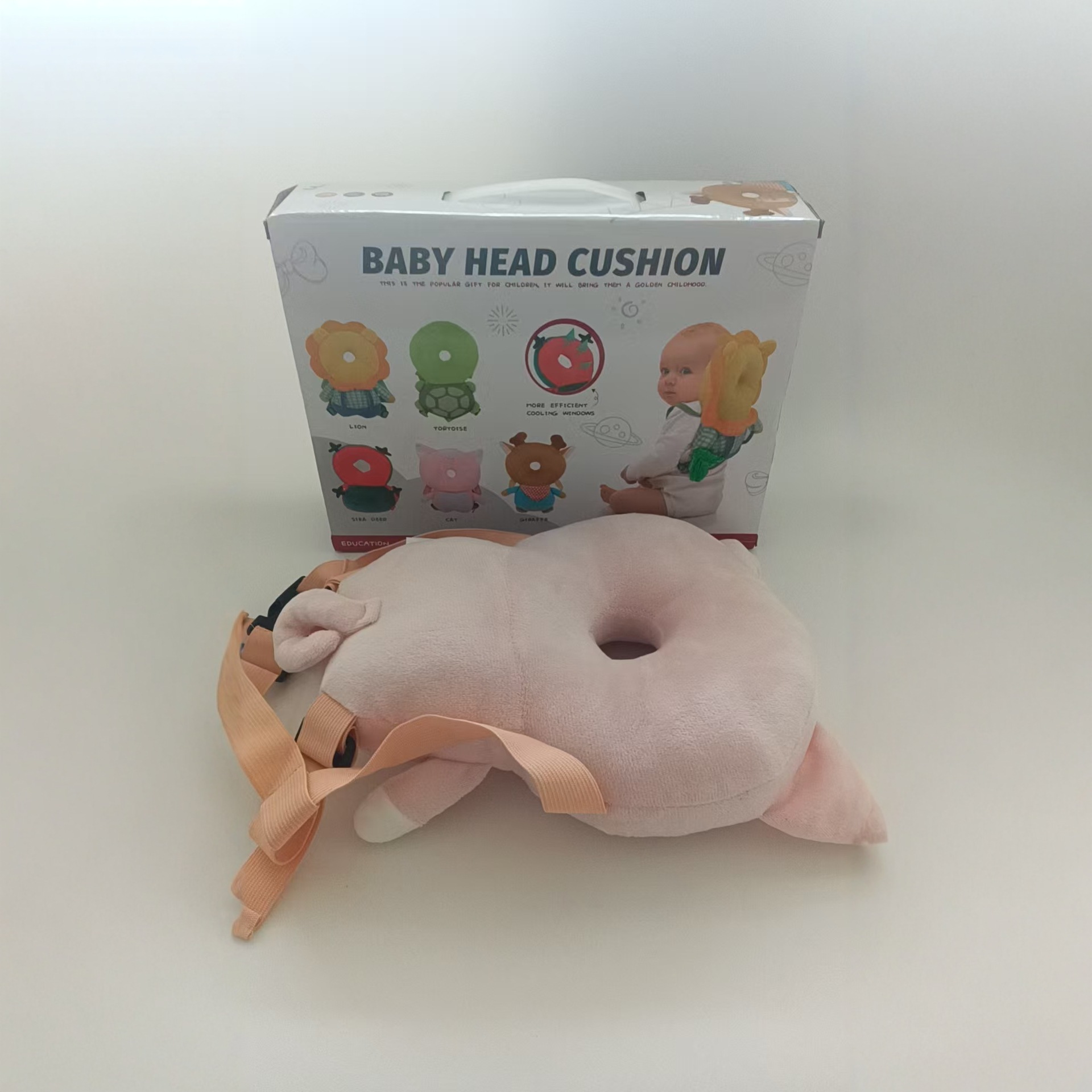 Amazon 0 - 3 bebés pequeños almohada anticaídas juguetes para bebés reclinarse protector reposacabezas protectoras almohada respirada de dibujos animados