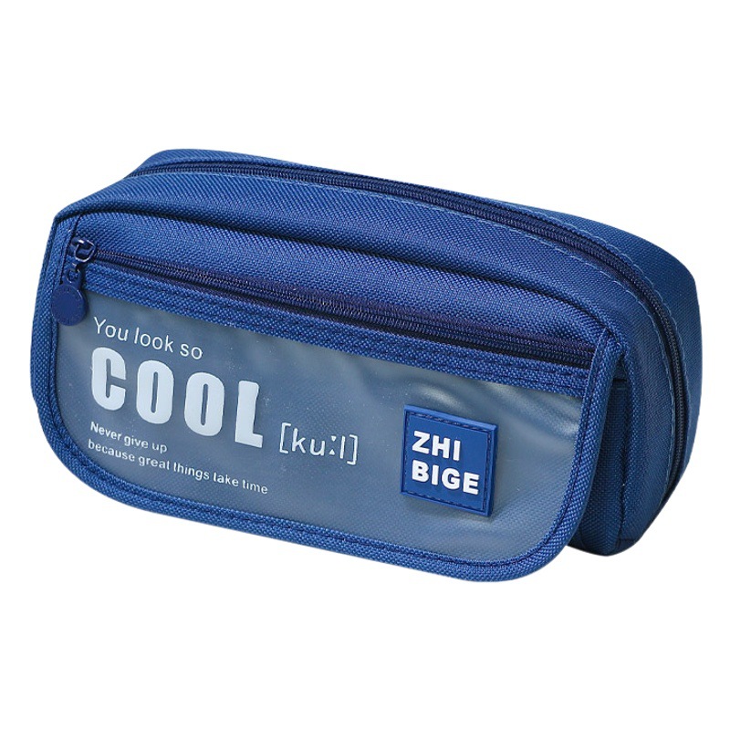 Ins japonés de alto aspecto lindo estudiante de secundaria de gran capacidad de múltiples capas niños caja de lápices avanzada caja de lápices negro caja de lápices