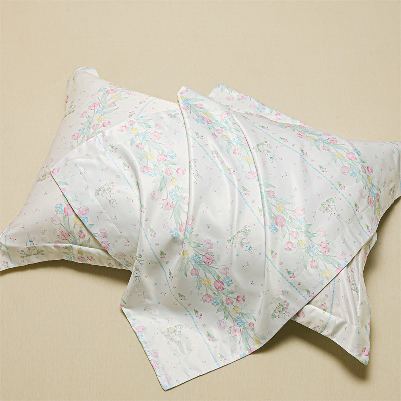 Un par de fundas de almohada de seda de hielo de 48cmx74cm fundas de almohada de seda para el hogar 2025 nuevo juego completo individual premium