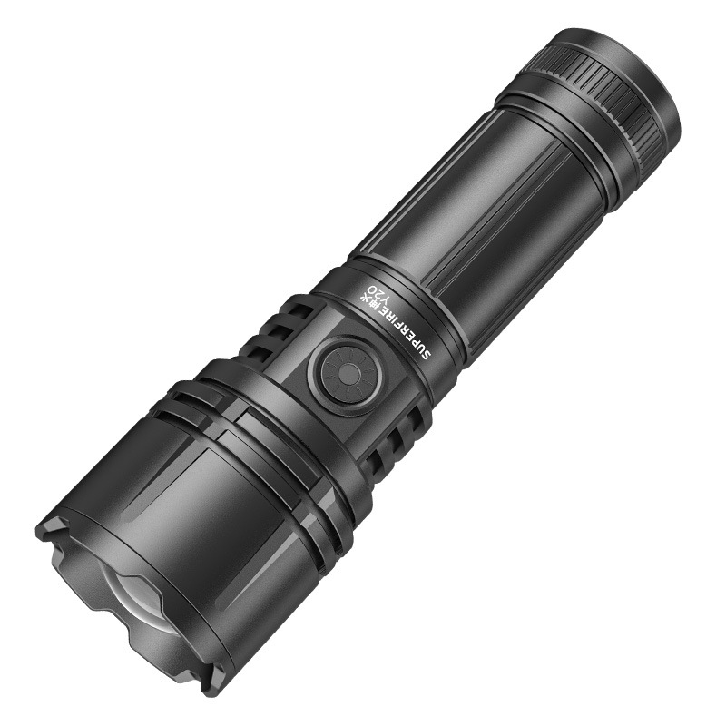 Linterna Shenhuo, luz fuerte, explosión, carga, zoom de alto brillo para exteriores, aleación de aluminio impermeable, linterna portátil Y20 de largo alcance