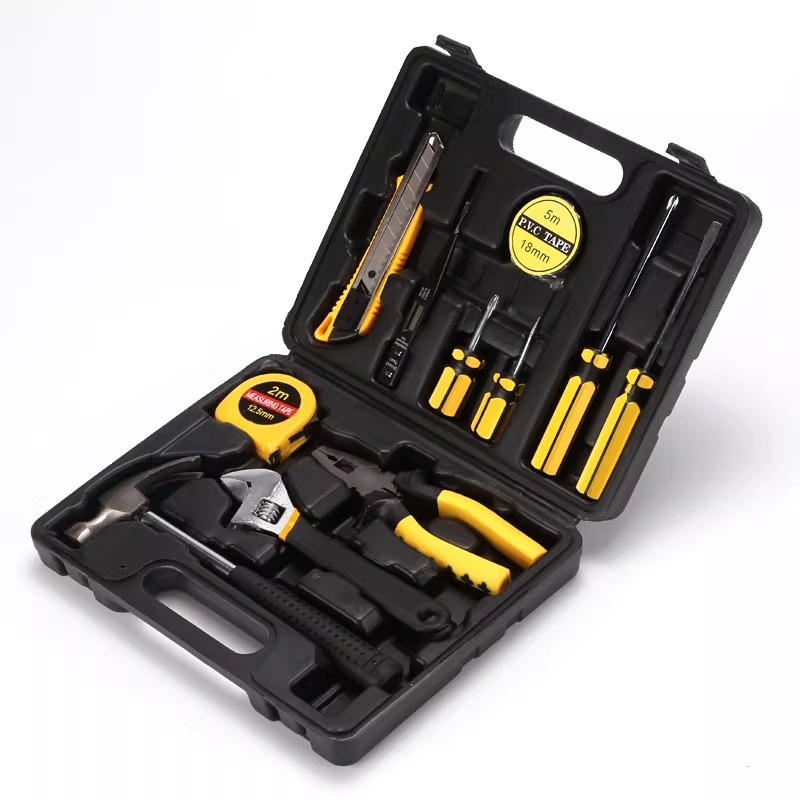 Hardware Tool Set for Household Electricians, Daily Maintenance Kit, Household Auto Repair Set, Vise, Hammer, Wrench, Pliers Combination