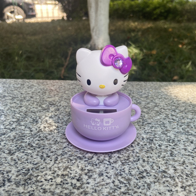 ソーラー人形 リラックマ カー用品 車の装飾品 かわいい首振りコーヒーカップ人形装飾 KT|undefined