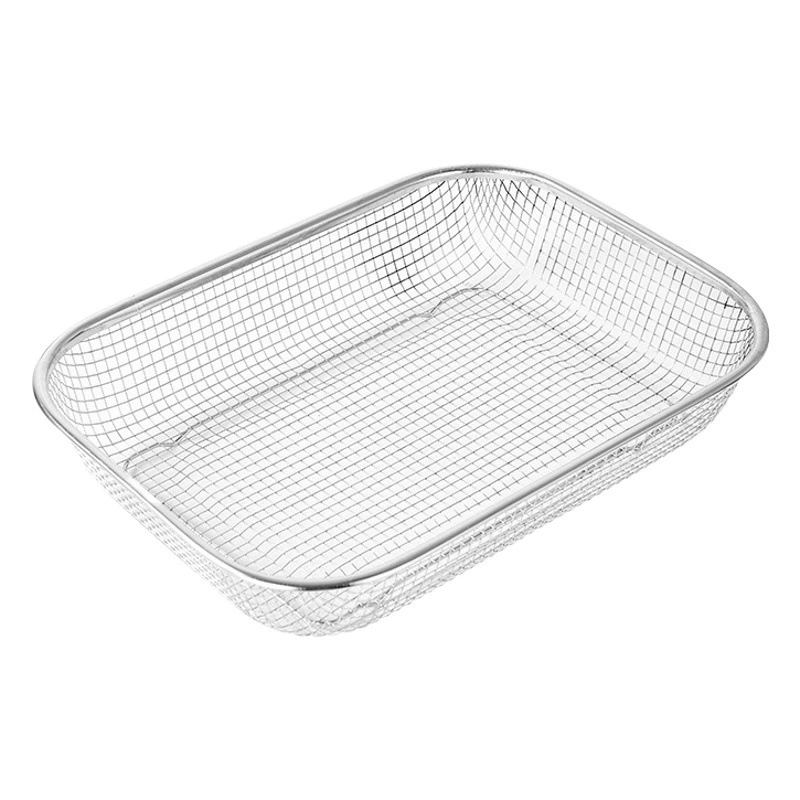 Корзина для слива Кухонная корзина для фруктов и овощей Сетчатая корзина для слива Корзина для мытья овощей из нержавеющей стали Прямоугольная корзина для фруктов Корзина для сушки утечек