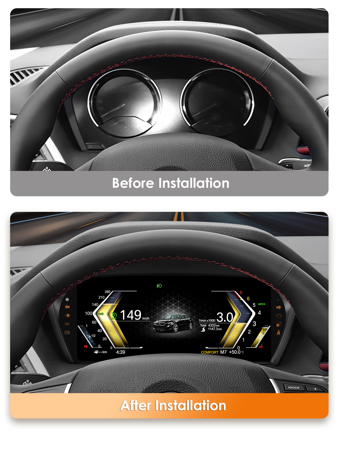 Suitable for Bmw 1 Series 2 Series X1X2 F20/F22/F39/F48/F49 Instrument Panel Lcd Dashboard