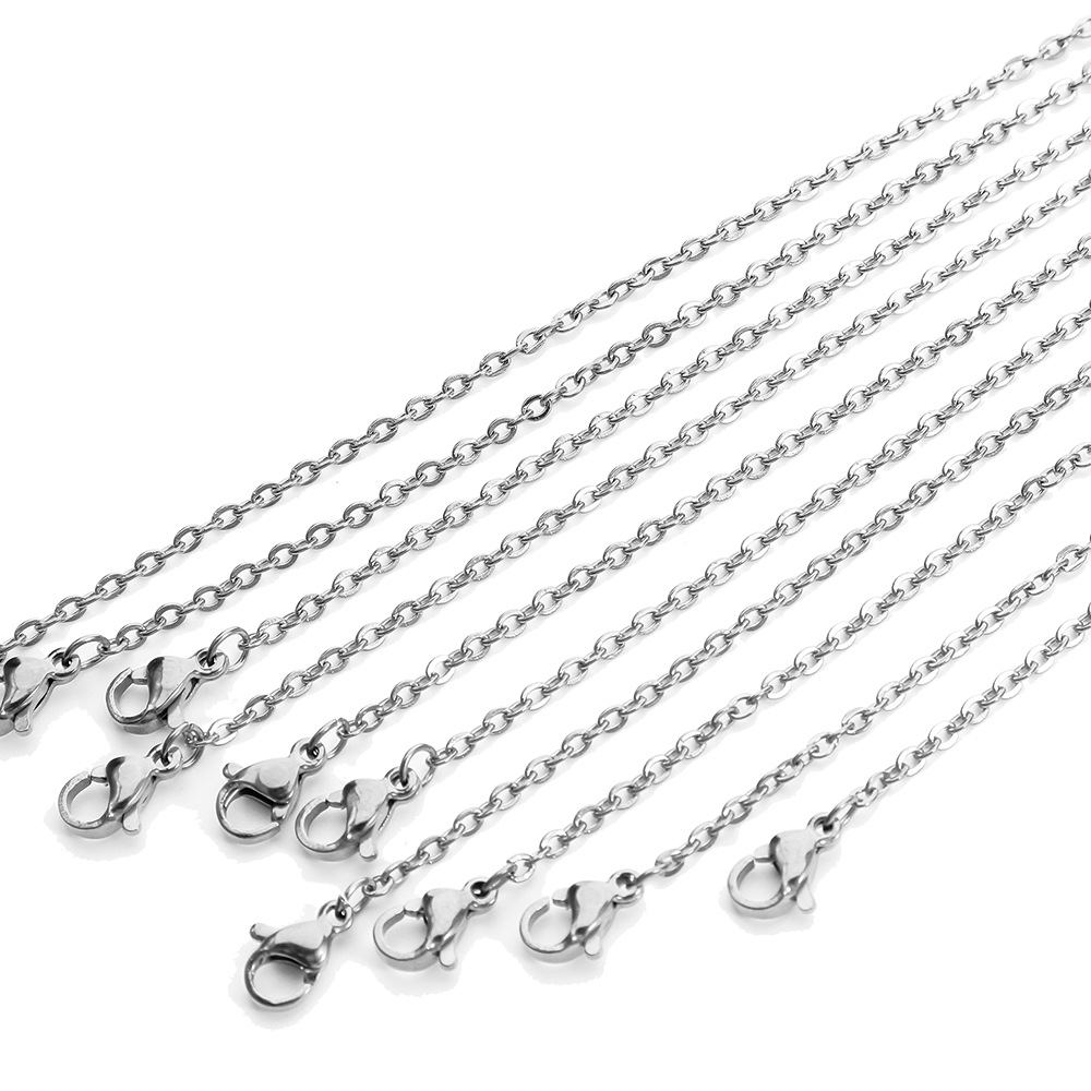 Solid Color Pattern All Seasons Season 10 PCS/Package 304 Stainless Steel Chain Chain Simple Style Solid Color