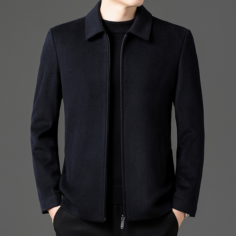 Authentic Pure Wool Coat for Men 2025 New Business Casual Men's Jacket Versatile Wrinkle-Free Men's Outerwear