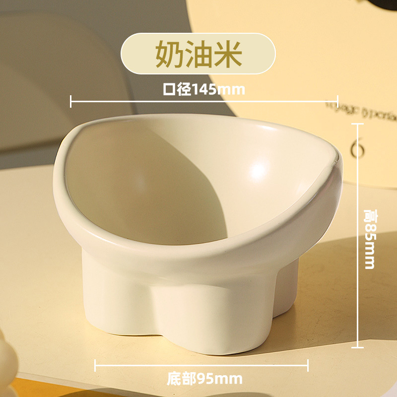 Gato Tazón de cerámica tazón de comida para gatos tazón de perro tazón de comida tazón de arroz para gatos tazón de agua de gran diámetro tazón oblicuo tazón antidetonante suministros para mascotas