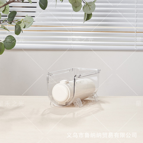 Factory Direct Sale PET High-Transparency Insulated Water Cup Storage Rack Red Wine Display Desktop Stand