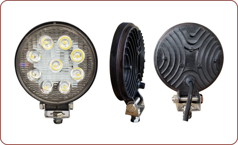 Luz de trabajo LED redonda de 4 pulgadas y 27W, luz para coche, foco para vehículos todoterreno, luz para camión, 27W15, súper brillante