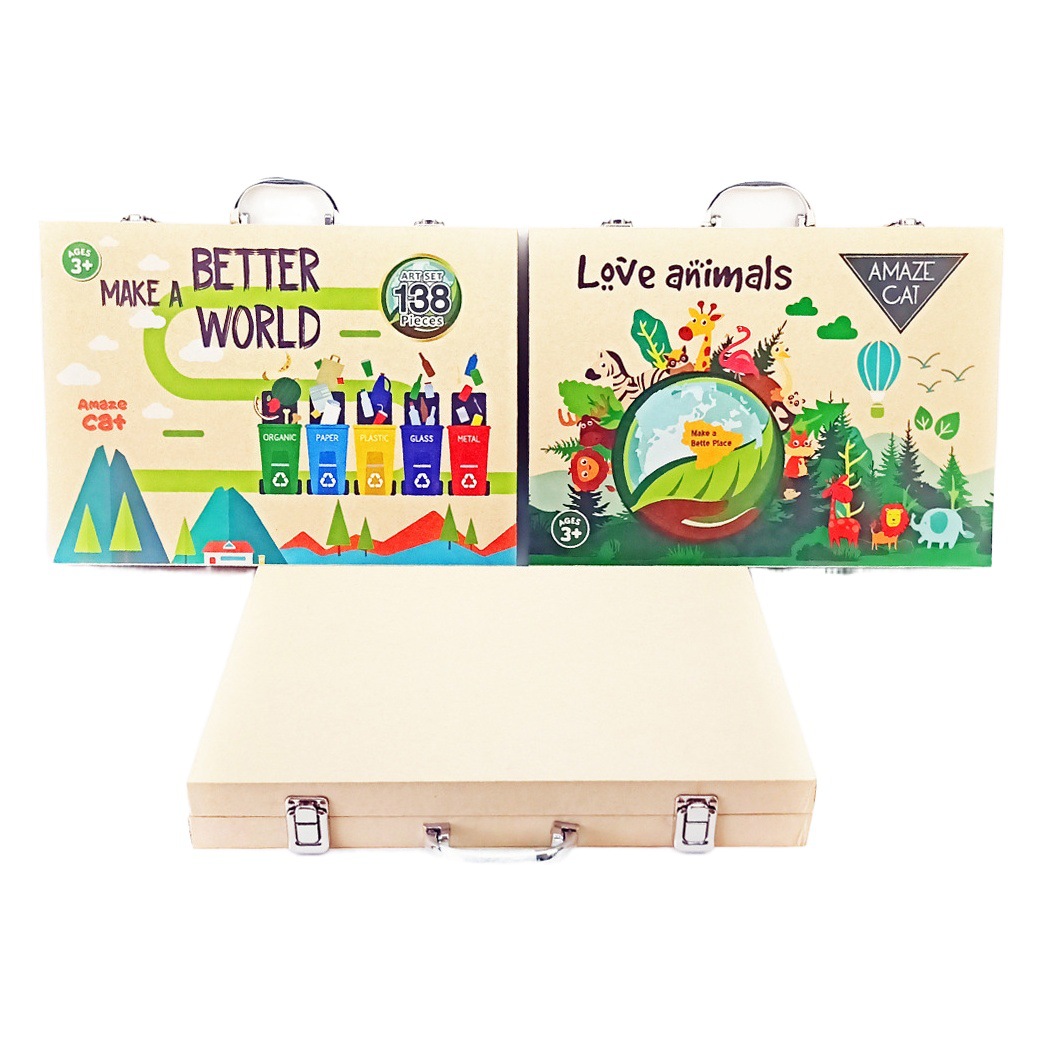 Juego de Papelería y Pintura Escolar para Niños y Estudiantes