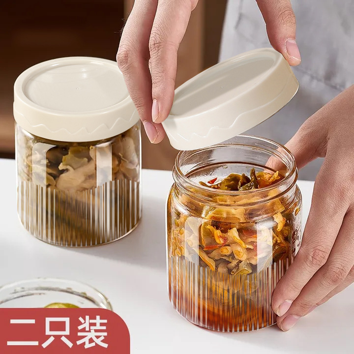 Food-Grade Storage Jars Can Be Stacked in the Kitchen Coffee Bean Jars Food Spices and Grains Storage and Preservation Glass Sealed Jars