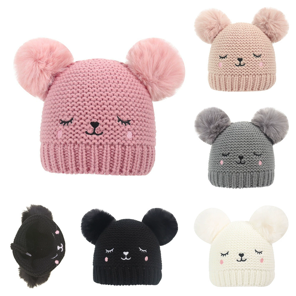 Children's keep warm woolen travel trend knitted hat girl's