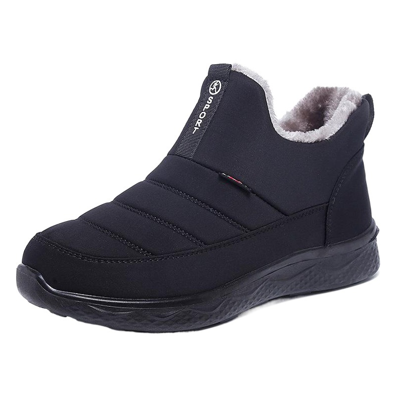 25 New Models of Old Beijing Cloth Shoes for Women, Fleece-Lined and Thickened Casual Short Boots, Winter Warm Mom Shoes, Non-Slip Cotton Shoes for Women