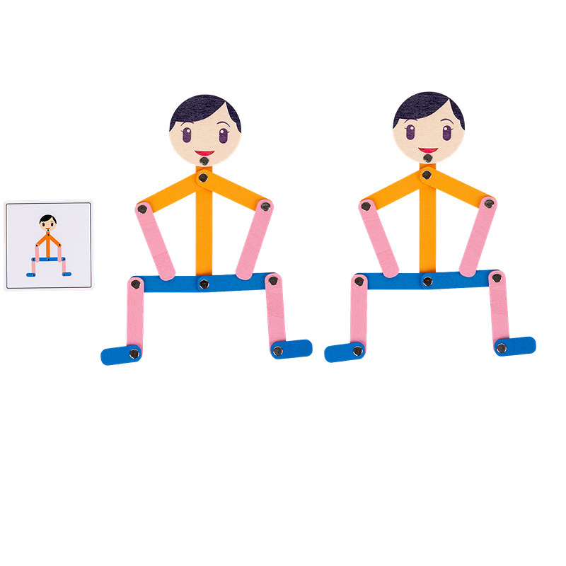 Patrón creativo transfronterizo de la iluminación de madera para niños deportes Bebé de madera de 2 a 3 años de edad 5 juguetes educativos de educación temprana al por mayor