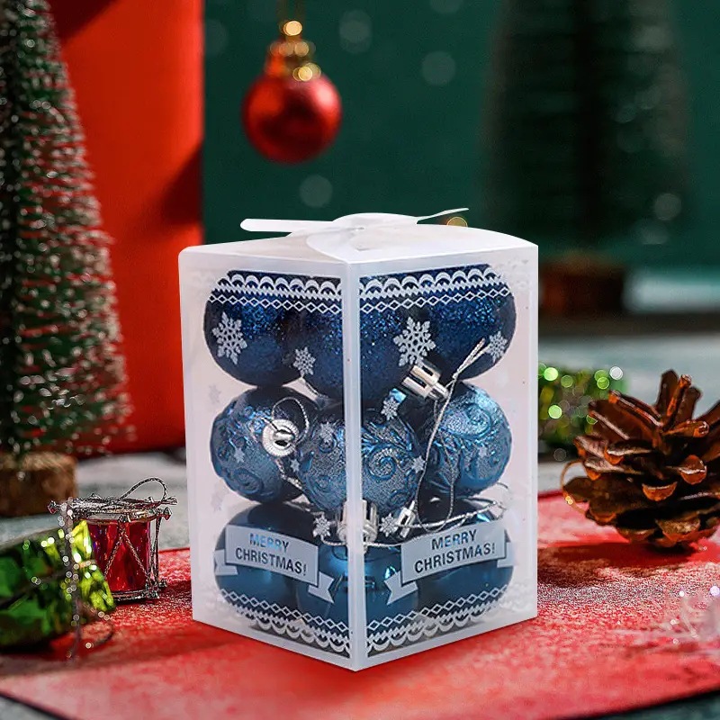 4cm BOLA DE Navidad irrompible brillante árbol de Navidad bola decoración color puro viento para la decoración del banquete de boda de vacaciones