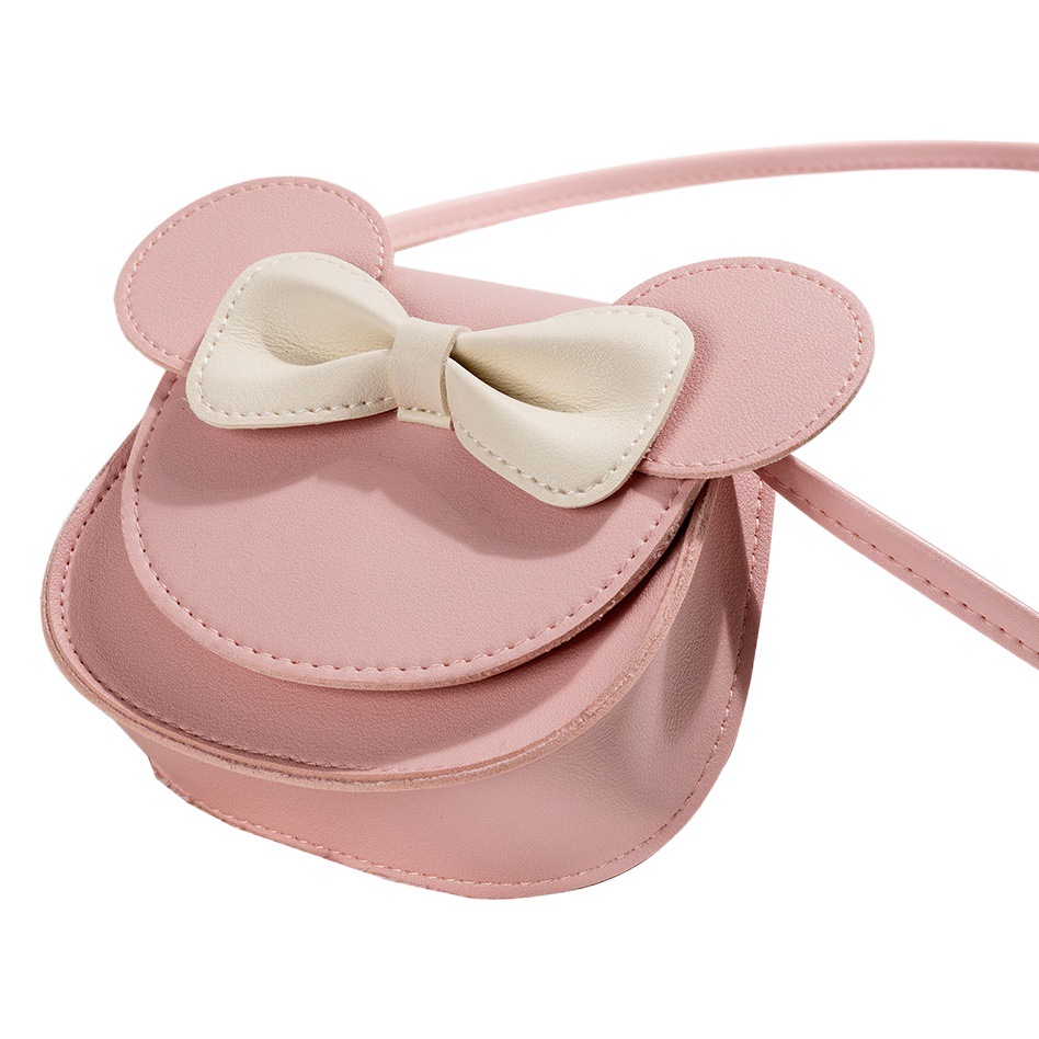 Children's Crossbody Bag, Korean Style Trendy Cute Cartoon Bow Stylish Baby Coin Purse Mini Girl Princess Bag