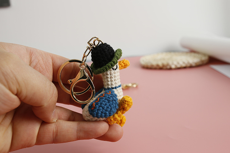 38g Weight Bag Pendant, Keychain Classification 1 Piece Quantity Casual, Daily Occasion yarn Material Duck Pattern Unisex Gender Cute Style 1 Piece Cute Duck Yarn Unisex Bag Pendant Keychain 6