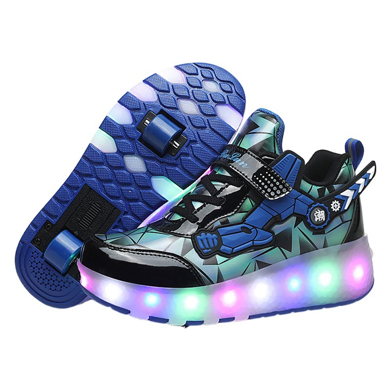 Dingjian в наличии оптом двухколесная обувь heloo детская светящаяся обувь для катания на коньках роликовая обувь с легкими роликовыми туфлями производители