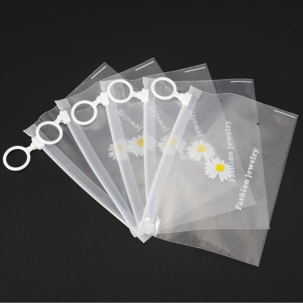 Transparent matte pack with zipper