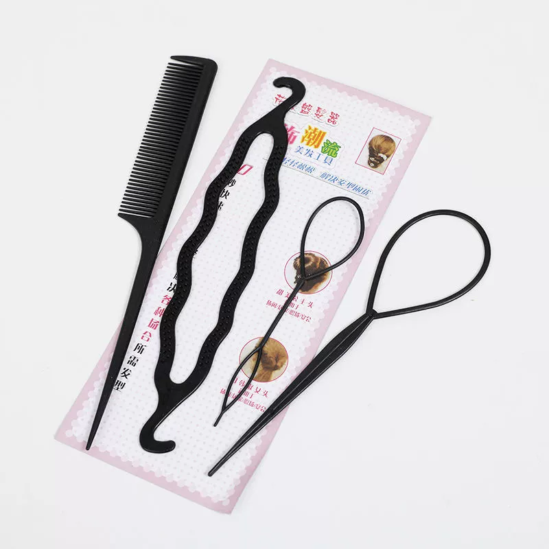 Заколка Hairgrip, набор, детская щетка, набор из 4 предметов