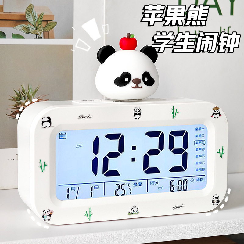 漫画人形 DIY クリエイティブ目覚まし時計学生特別な電子時計ウェイクアップアーティファクト多機能スマート目覚まし時計|undefined