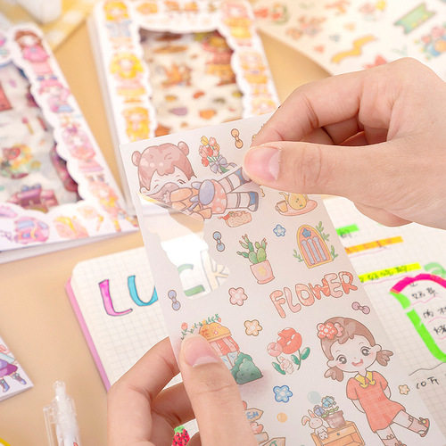 Instagram Journal Sticker Set for Kids - Cute Cartoon DIY Notebooks Decorative Small Pattern Sticker Pack for Wholesalers