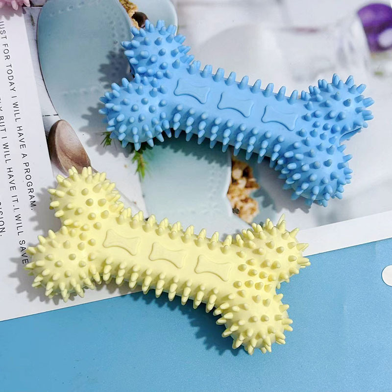Juguetes para perros TPR con huesos picantes juguetes de mordida juguetes de goma resistentes al desgaste juguetes de entrenamiento de dientes para perros