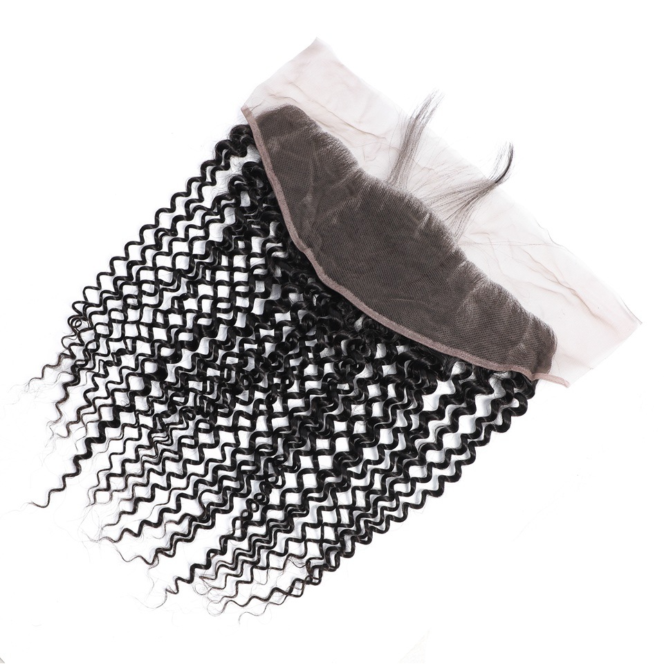 13x4 pelo bloque encaje frontal real cabello humano bloque rizado frontal peluca Accesorios