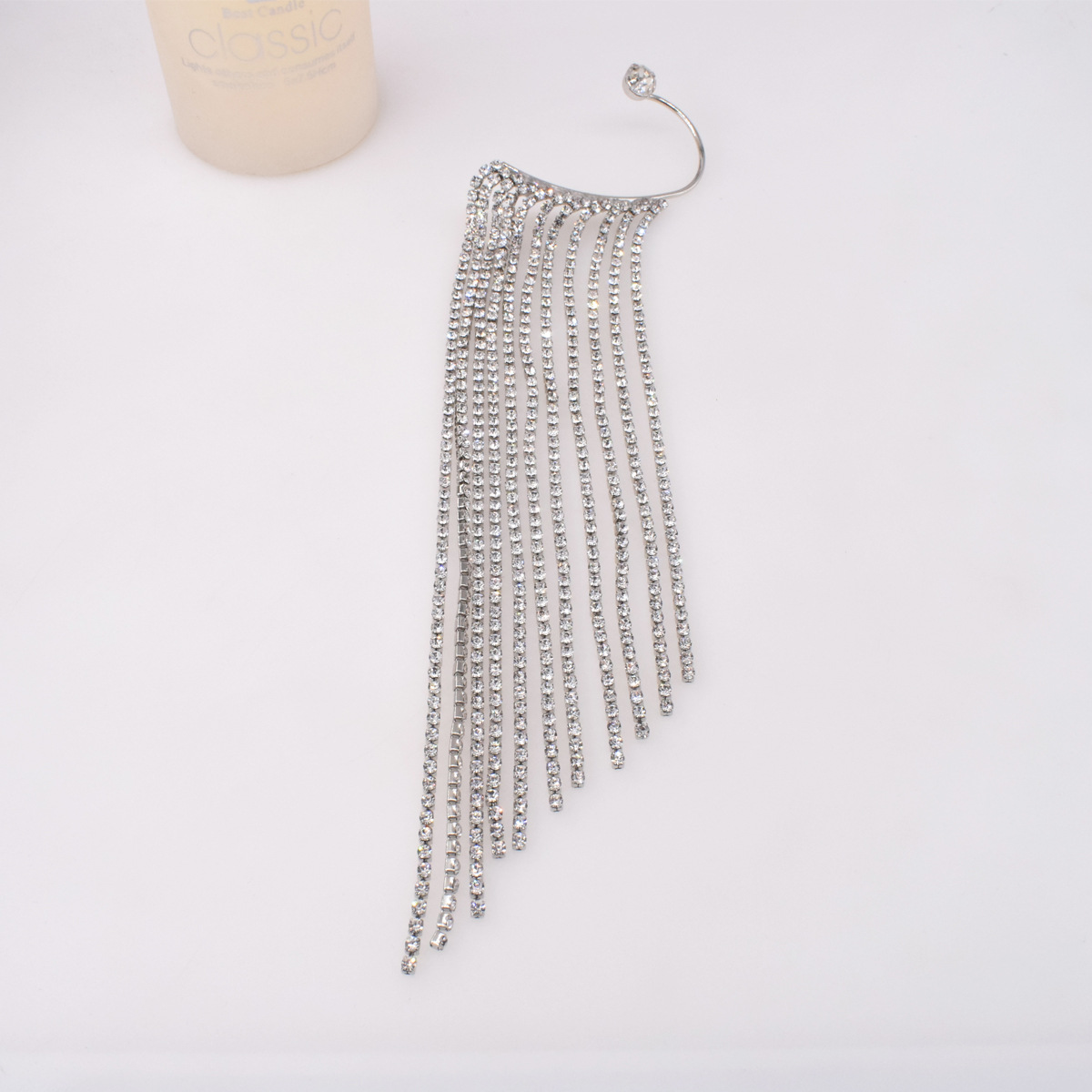 Fashion Wing Alloy Diamond Long Tassel Earrings display picture 2