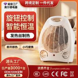 temu跨境暖风机大功率家用欧规速热取暖器办公冷暖两用小电暖器