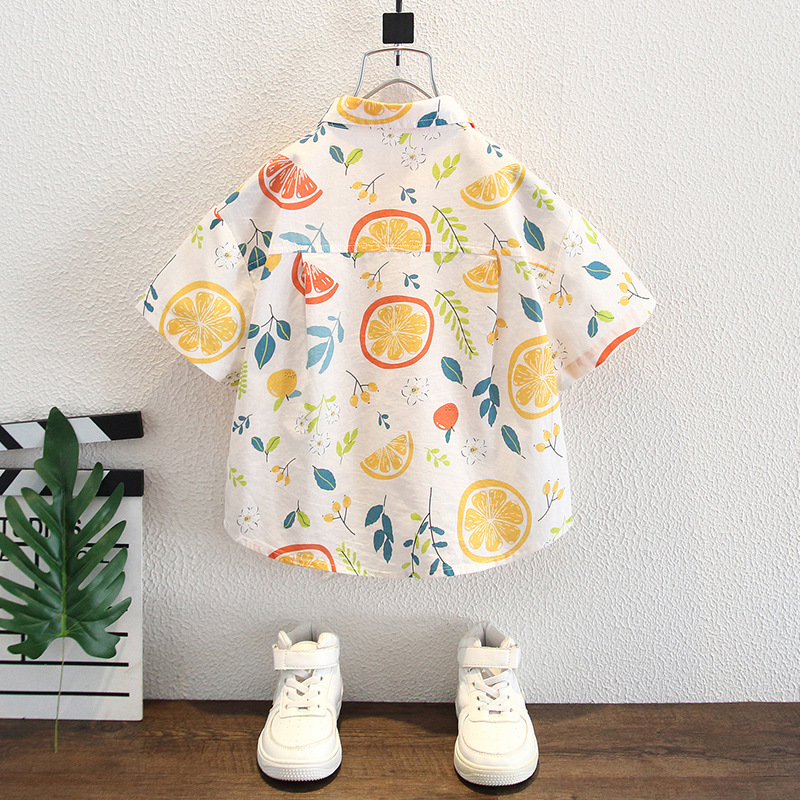8023 ropa para niños camisa de manga corta de verano para niños 2024 nuevos tops para niños bebé camisa de moda de verano para niños