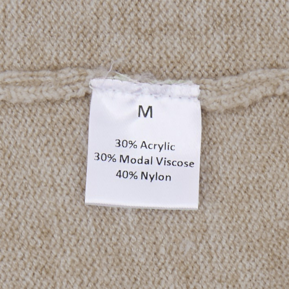 Bộ ba món dệt kim nữ gồm áo cổ tròn dài tay, áo cardigan khóa kéo và quần ống rộng cạp cao — Bộ ba món màu mơ, Xám (bộ ba món) chi tiết 28