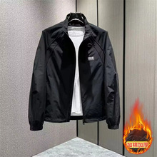 秋冬休闲男士宽松春秋潮流百搭立领透气加棉加厚二棉棉衣外套帅气