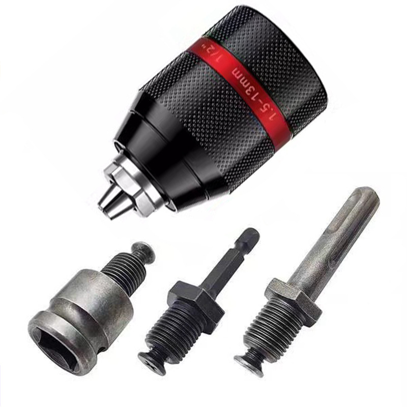 Sanou todo-metal de trinquete de auto-bloqueo Chuck adaptador de llave eléctrica taladro de mano 10mm accesorios de adaptador de martillo eléctrico