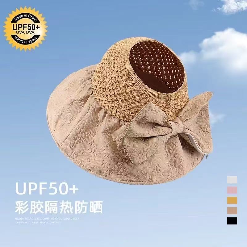 夏収納サンハット大きなつばビニール帽子抗 UV 漁師韓国スタイルの顔を覆う日焼け止め帽子ビーチハット|undefined