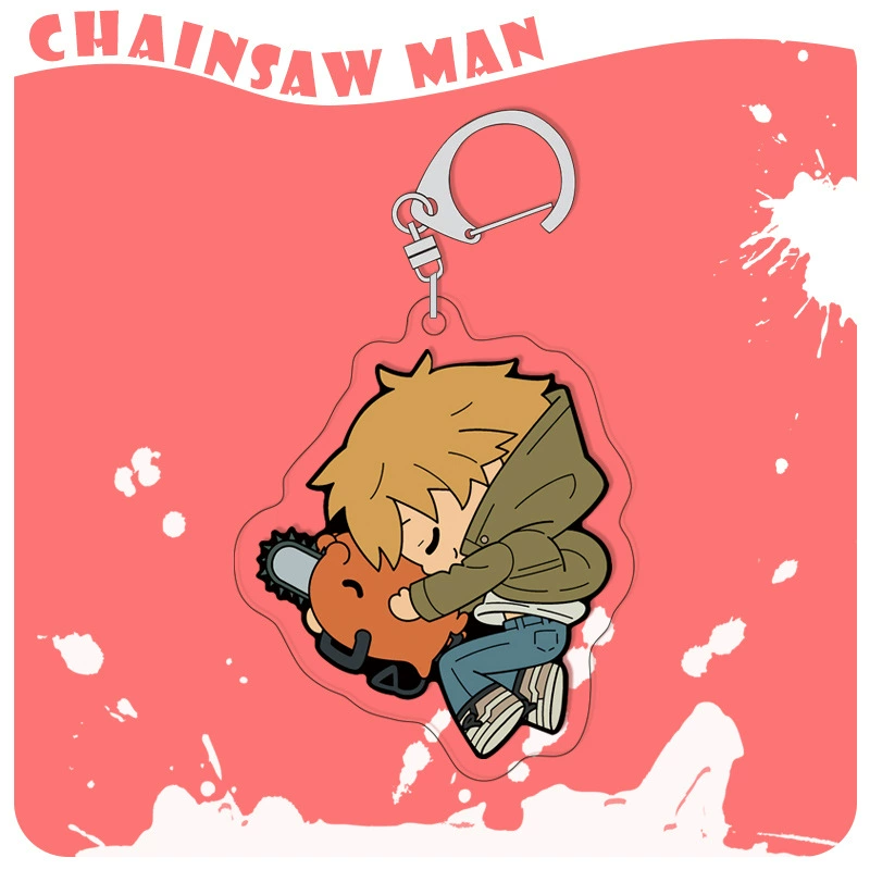 Chainsaw, acrylic keychain, double-sided pendant, 4mm