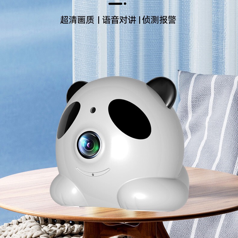 パンダ監視カメラhd暗視携帯電話遠隔無線wifi360度回転家庭用スマートホーム|undefined