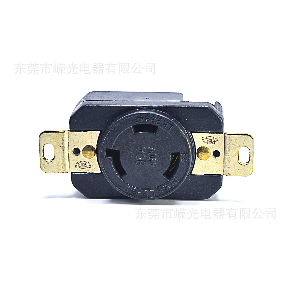 LK-2334F 3芯美规插座 L8-30R 30A 480V NEMA电机减速器半导体