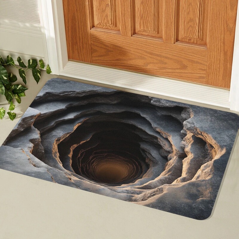 跨境陷阱3D立体视觉软硅藻泥地垫亚马逊浴室地垫吸水速干防滑垫|undefined