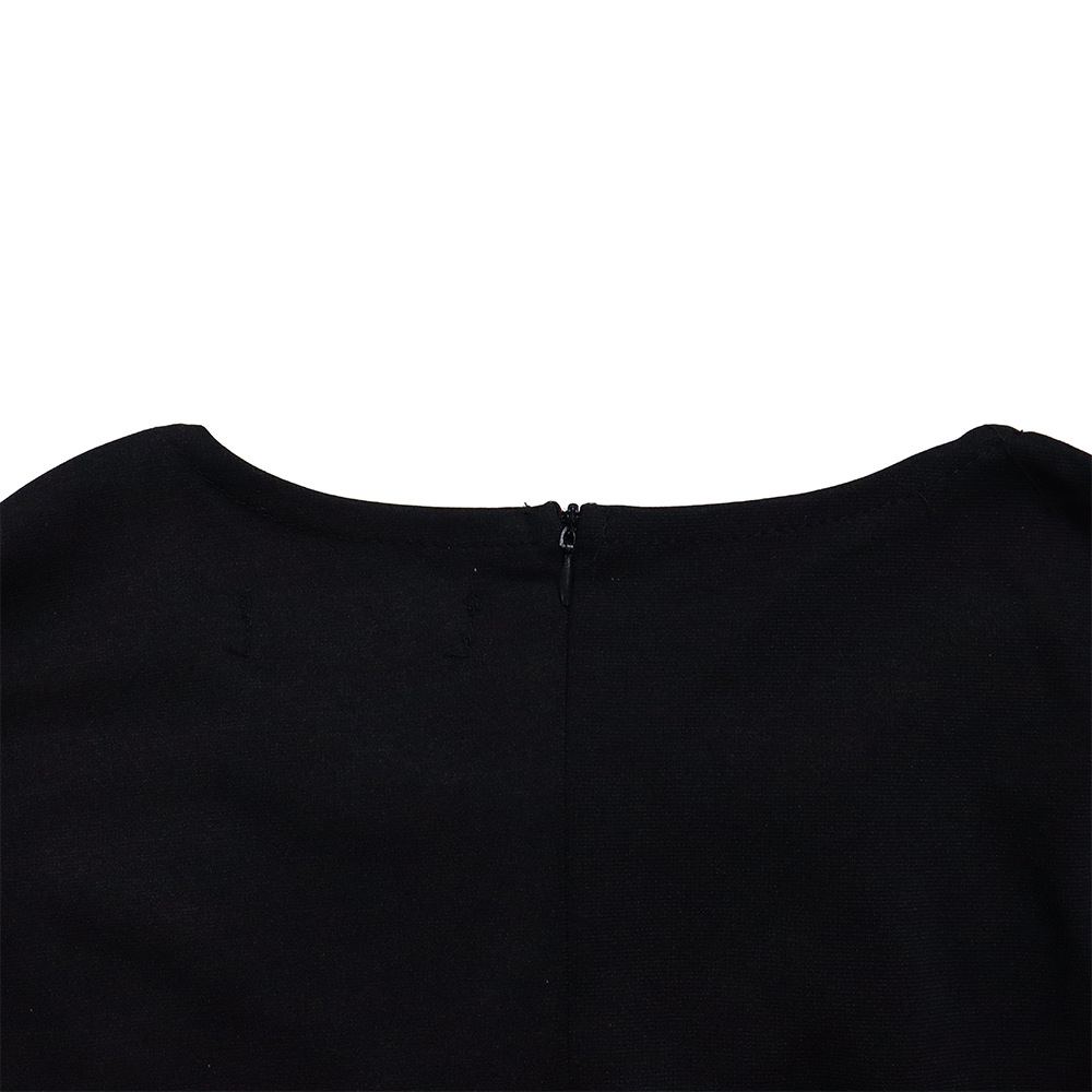 Damen Abendkleid Mit Langarm Und Mesh-einsatz Elegantes Festkleid_voghion.com