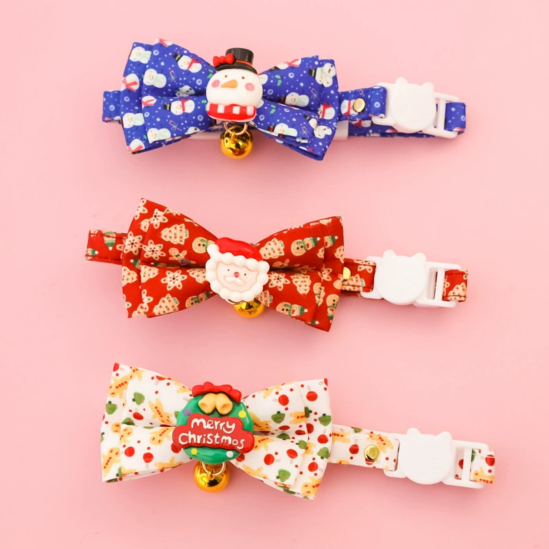 Домашние животные-бабочки ошейник рождественский собачий бант колокольчик подвеска кошачье ожерелье анти-удушье набор предохранительных пряжек