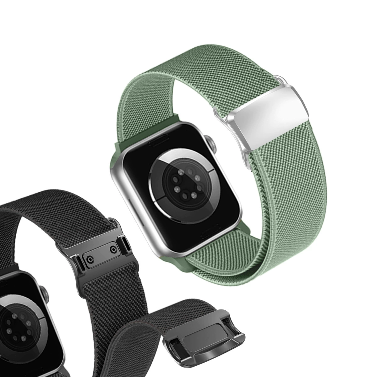 Нейлоновая эластичная магнитная лента 18/19/20/22 мм Versa2/3/4 подходит для Apple iwatch