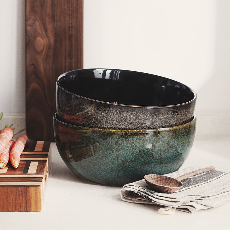 Vajilla de cerámica transfronteriza creativo tazón de ramen de frutas y verduras tazón de sopa grande vajilla personalizada tazón de ensalada vajilla para el hogar tazón