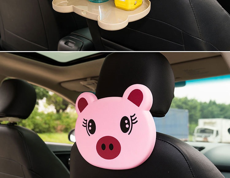 Cartoon Car-Mounted Foldable Dining Table, Rear Seat Car Cup Holder, In-Car Water Cup Holder, Car Beverage Holder, Multi-Functional