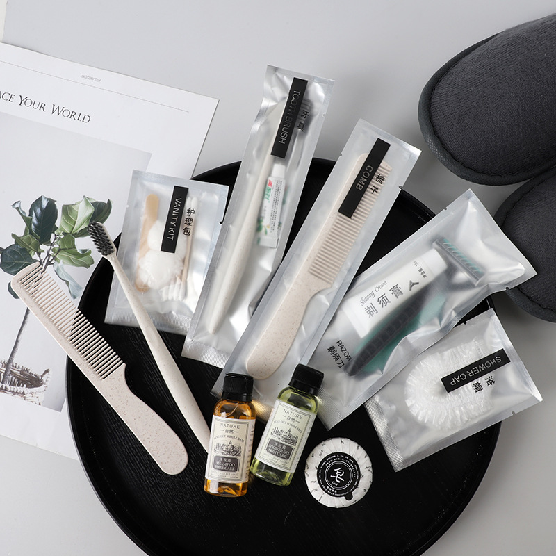 Hotel disposable toothbrush comb hotel room slippers inn toiletries suit wholesale printable LOGO